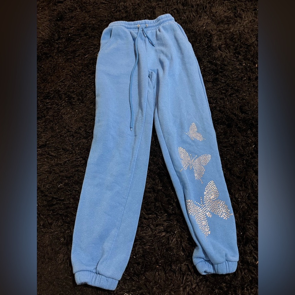 Blue Butterfly Sweatpants